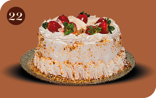 Bolo Crocante com Morangos